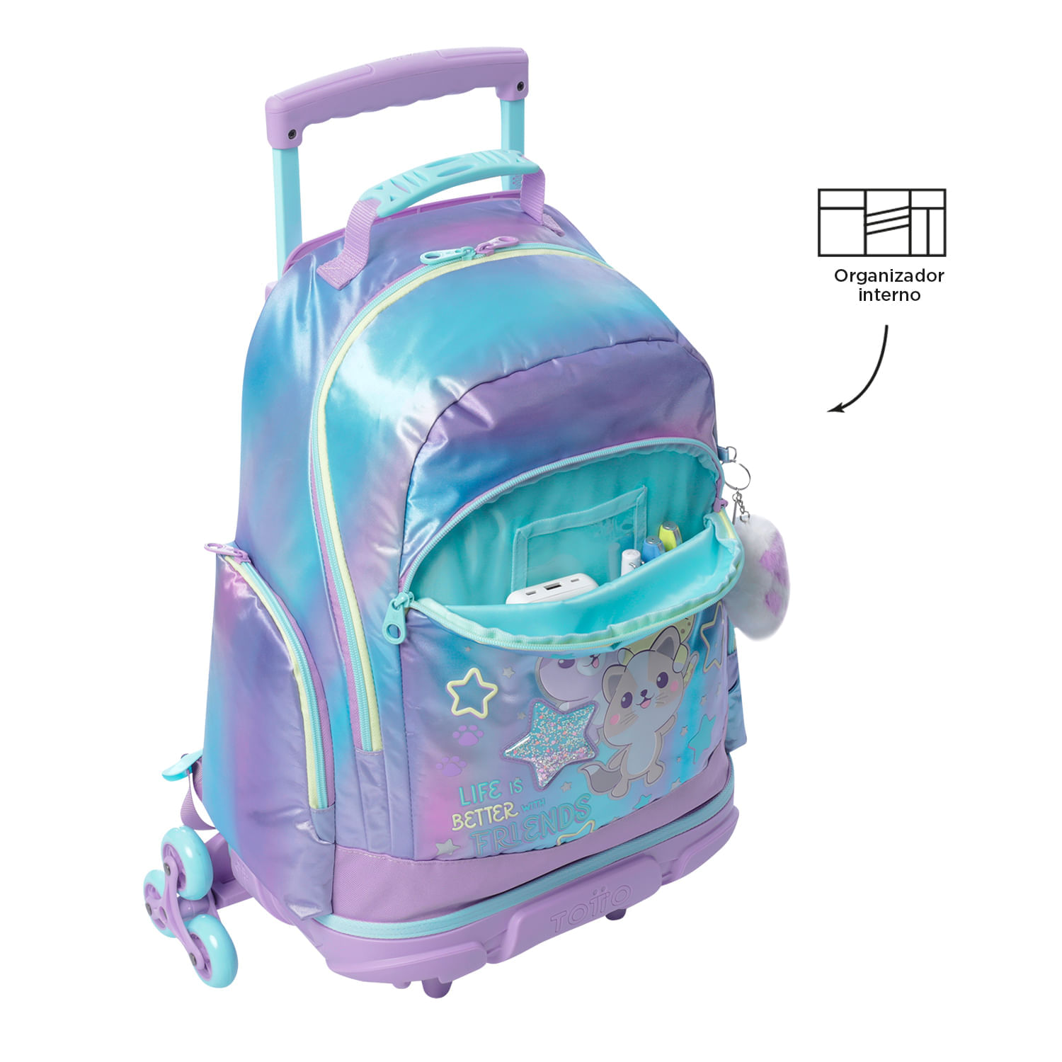 mochila de ruedas para niña mochila ruedas infantil friends l